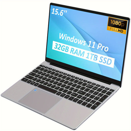 Auusda Windows 11 System 32GB DDR4 1TB SSD, Intel N95 (up To 2-3.4 GHz), 15.6-inch Laptop.