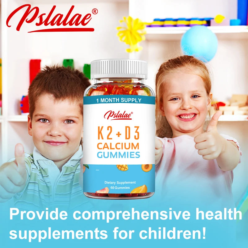 Vitamin K2 + D3 Gummies - Supports Bone and Heart Health and Promotes Calcium Absorption - 60 Gummies