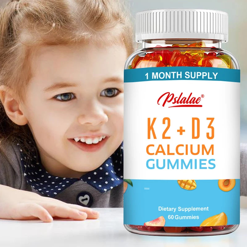 Vitamin K2 + D3 Gummies - Supports Bone and Heart Health and Promotes Calcium Absorption - 60 Gummies