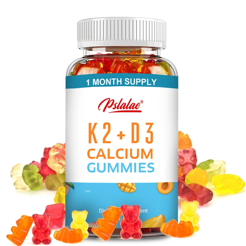 Vitamin K2 + D3 Gummies - Supports Bone and Heart Health and Promotes Calcium Absorption - 60 Gummies