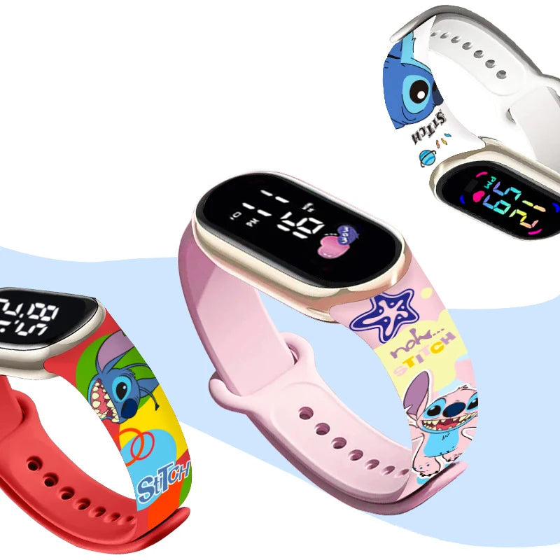 Stitch Children Watches Girls Waterproof Sport Touch Screen Watch for Women Waterproof Digital Clock Bracelet Gifts