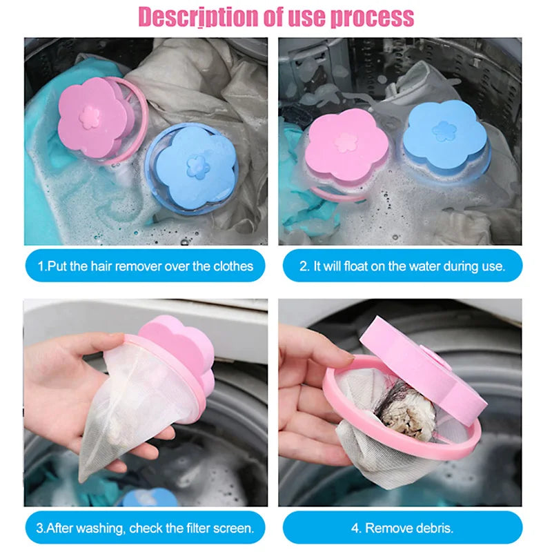 Laundry Balls Pet Hair Remover Washing Machine Catch Lint Filter Mesh Bag Hair Catcher Removes Lint For Washing Machine Clothes