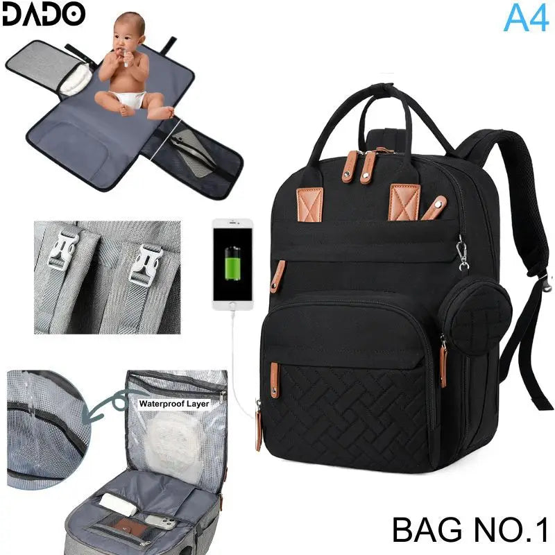 Diaper Bag Backpack Baby Essentials Travel Tote Multifunction Waterproof.