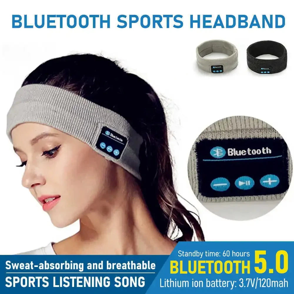 Wireless Bluetooth Earphone Sleeping Running Headband Stereo Earphones Sports Headset Music Hat With Mic Smart Phone Headphone.        eind:Dec16,08.59 MET