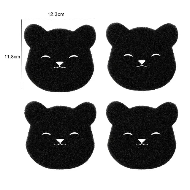 4Pcs Laundry Ball Washing Hine Lint Catcher Bear Shape Pet Remover Reusable Clothes Sofa Cat Dog Hair Cleaning Sponge