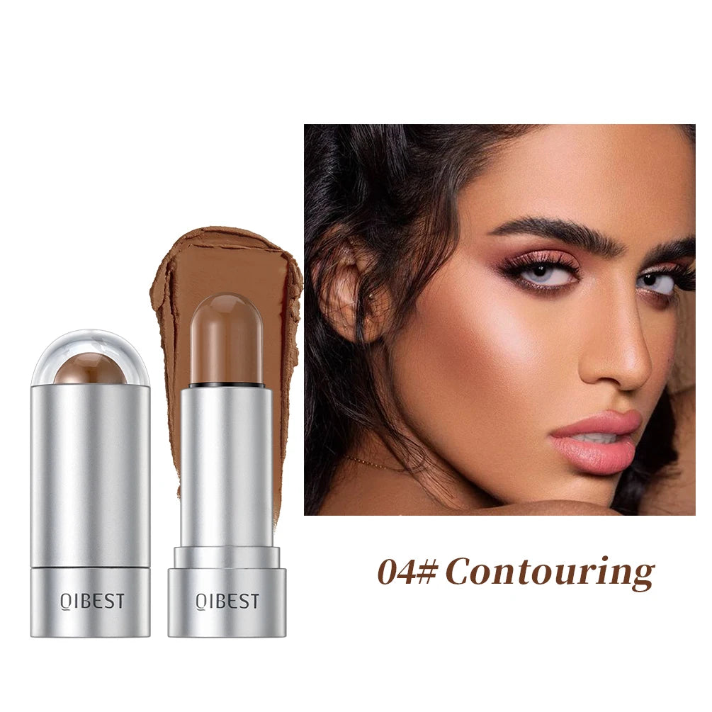 QIBEST Highlighting&Bronzer Stick Face Brightening Blusher Rouge Concealer Pen Long Lasting Highlight Contouring Blush Makeup