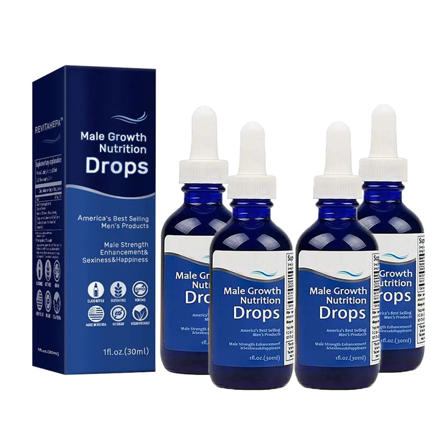 Male Growth Nutrition Drops, Nexusbio Men's Drops, Super-Potent, New, 30ml