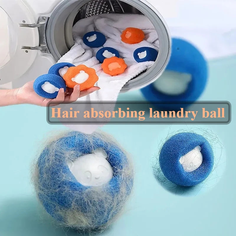 1/4pcs Pet Hair Remover Sponge Cleaning Balls Cat&Dog Sticky Hair Anti-tangle Reusable Washing Machine Filter Household Products