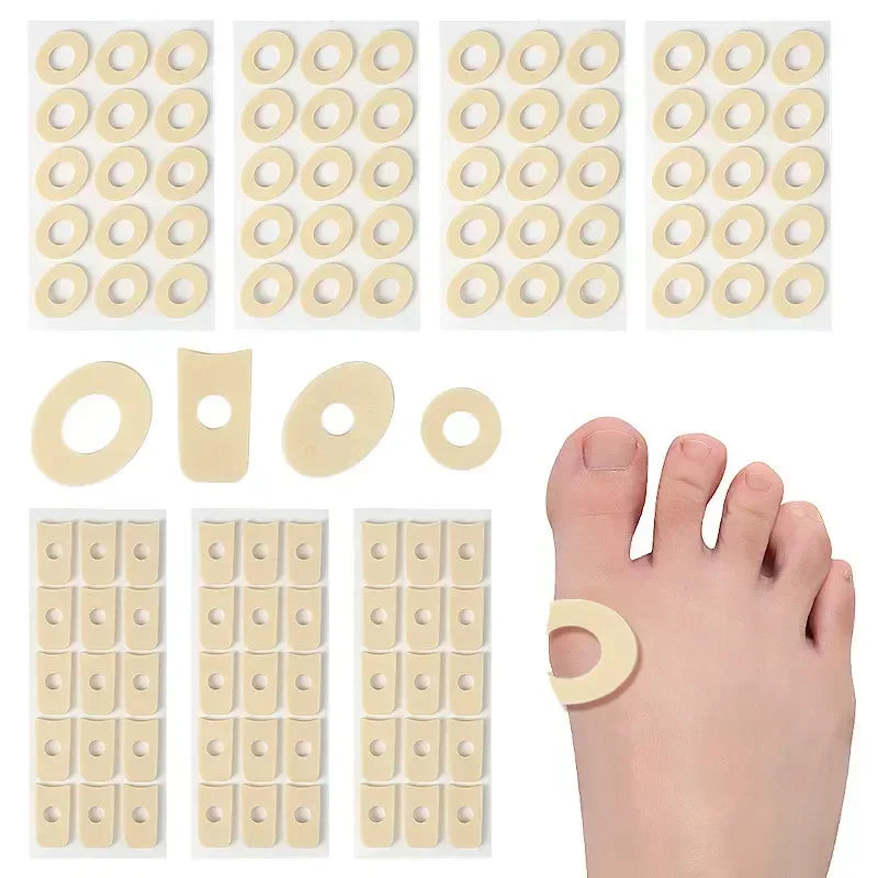 15/75PCS Sheet Callus Sponge Shoes Heel Pad Foam Round Toe Foot Corn Bunion Protectors Pads Medical Plaster Foot Corn Removal