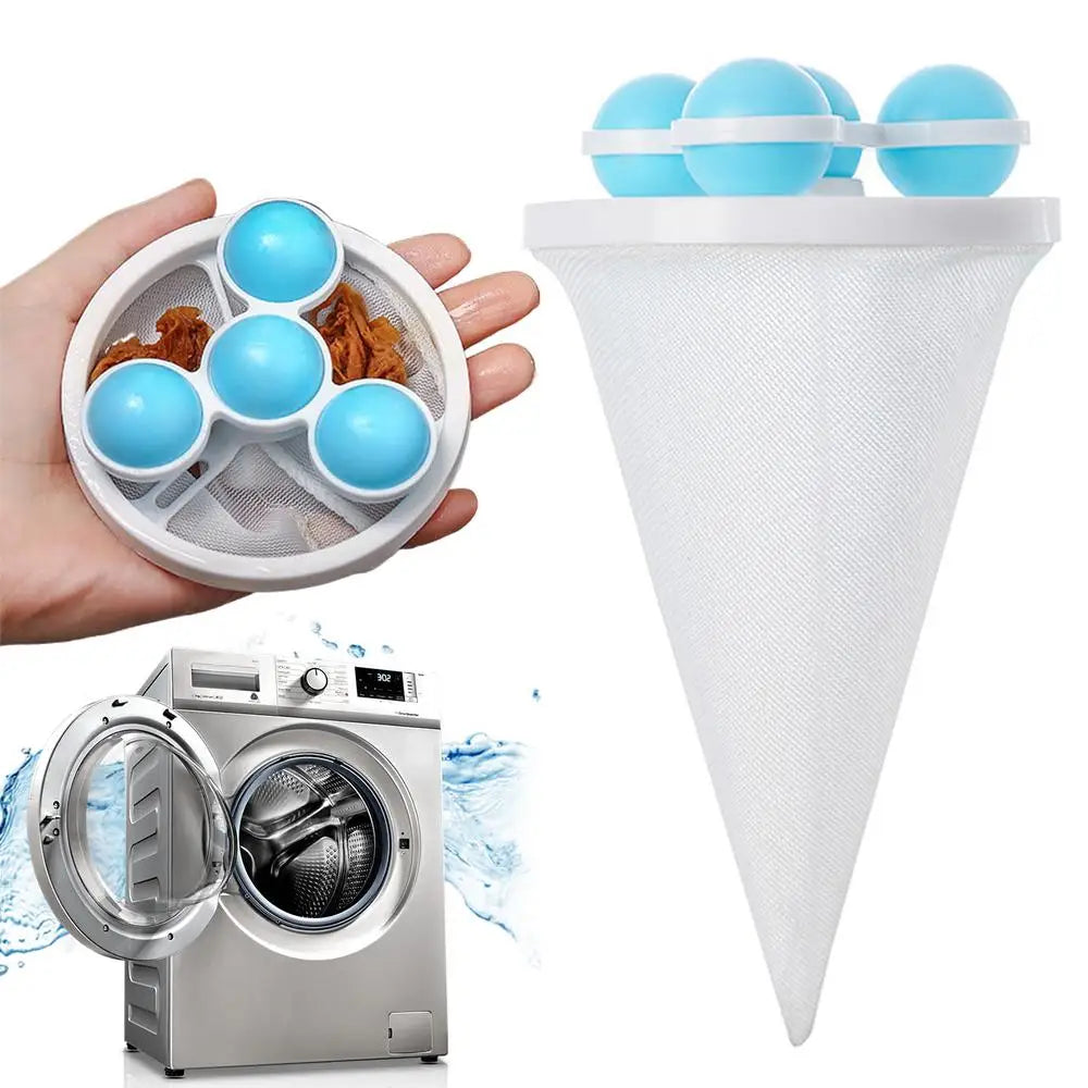 Floating Hair Filtering Mesh For Washing Machine Cleaning Machine Pet Fur Hair Removal Trap Mesh Dirty Collect Bag Laundry Ball