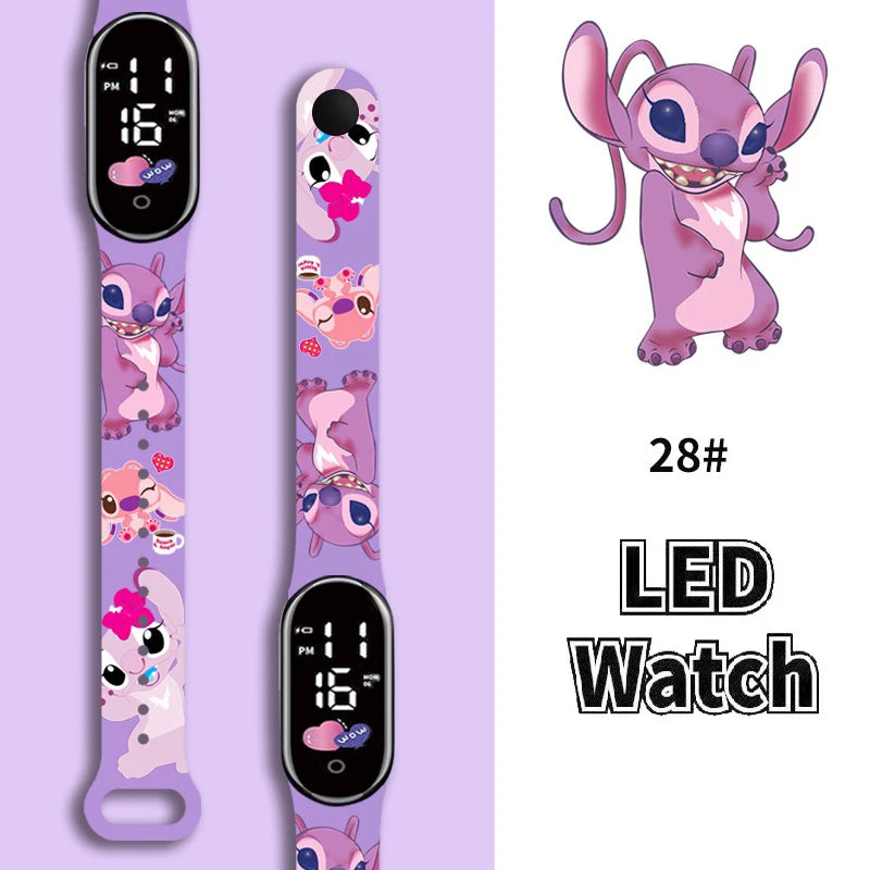 Stitch Children Watches Girls Waterproof Sport Touch Screen Watch for Women Waterproof Digital Clock Bracelet Gifts