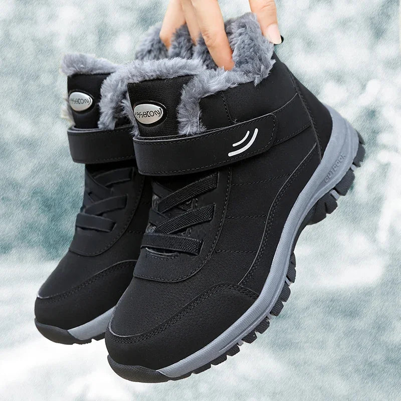 Snow Boots for Women Casual Winter Shoes Platform Non-slip Warm Fur Ankle Boots Plush Combat Outdoor Hiking Motorcycle Boots