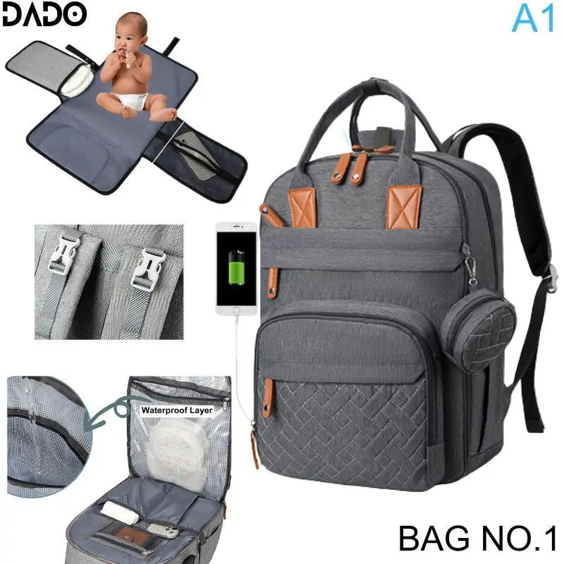 Diaper Bag Backpack Baby Essentials Travel Tote Multifunction Waterproof.