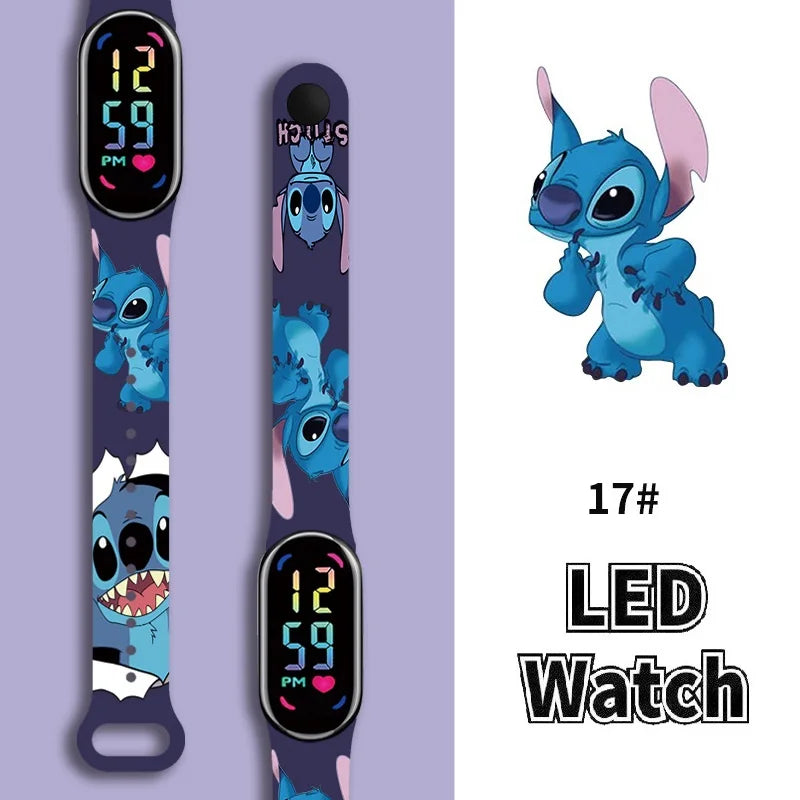 Stitch Children Watches Girls Waterproof Sport Touch Screen Watch for Women Waterproof Digital Clock Bracelet Gifts