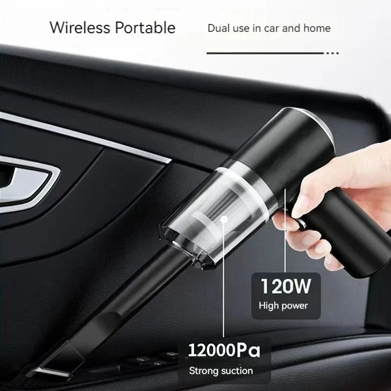 Car Vacuum Cleaner 12000PA Powerful Cleaning Machine Cars Cleaner Mini Wireless Portable Hand Held Cleaner for Home Appliance