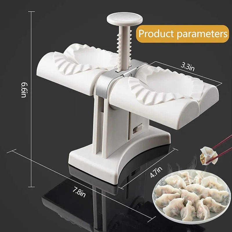 Dumplings Mold Double Head Press Fully Automatic Dumpling Machine DIY Empanadas Ravioli Mould Baking Accessories Kitchen Gadget