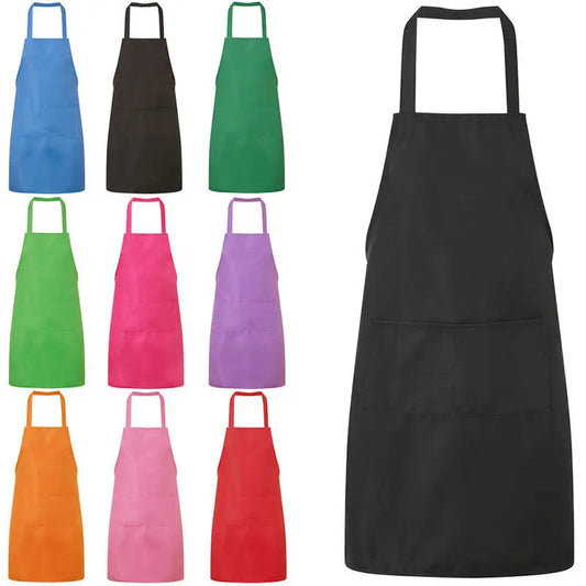 2021 New Fashion Unisex Work Apron For Men Canvas Black Apron Bib Adjustable Cooking Kitchen Aprons For Woman With Tool Pockets