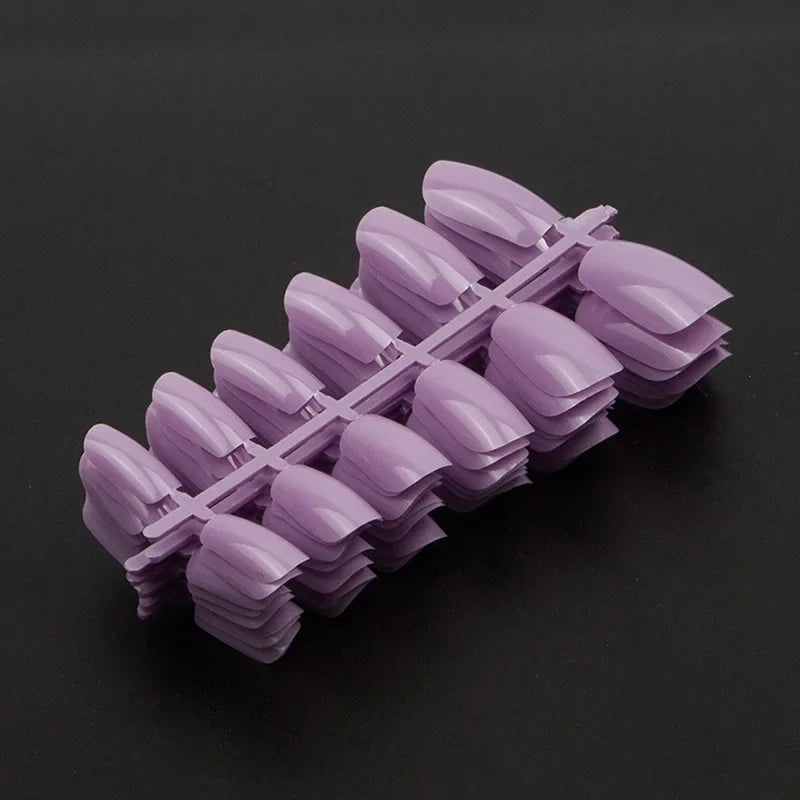 600pcs/pack Full Cover Acrylic Nail Tips Square Shape False Nail Tips 10 Sizes Short Faux Ongles Fake Nails For Nail Art Designs