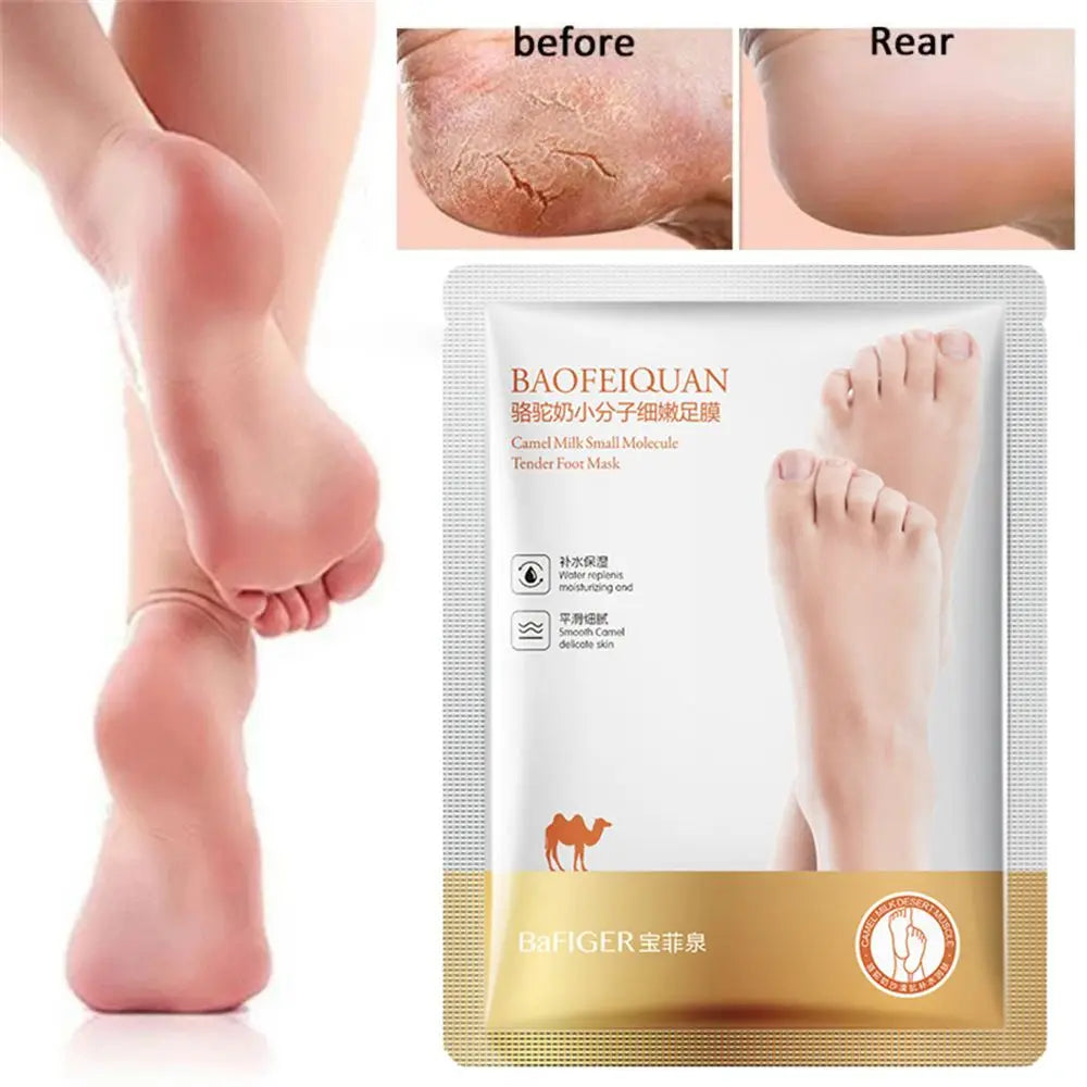 Pedicure Callus Peeling Nourishing Dead Skin Remover Anti Crack Camel Milk Foot Mask Socks Scrub Exfoliating Foot Patch