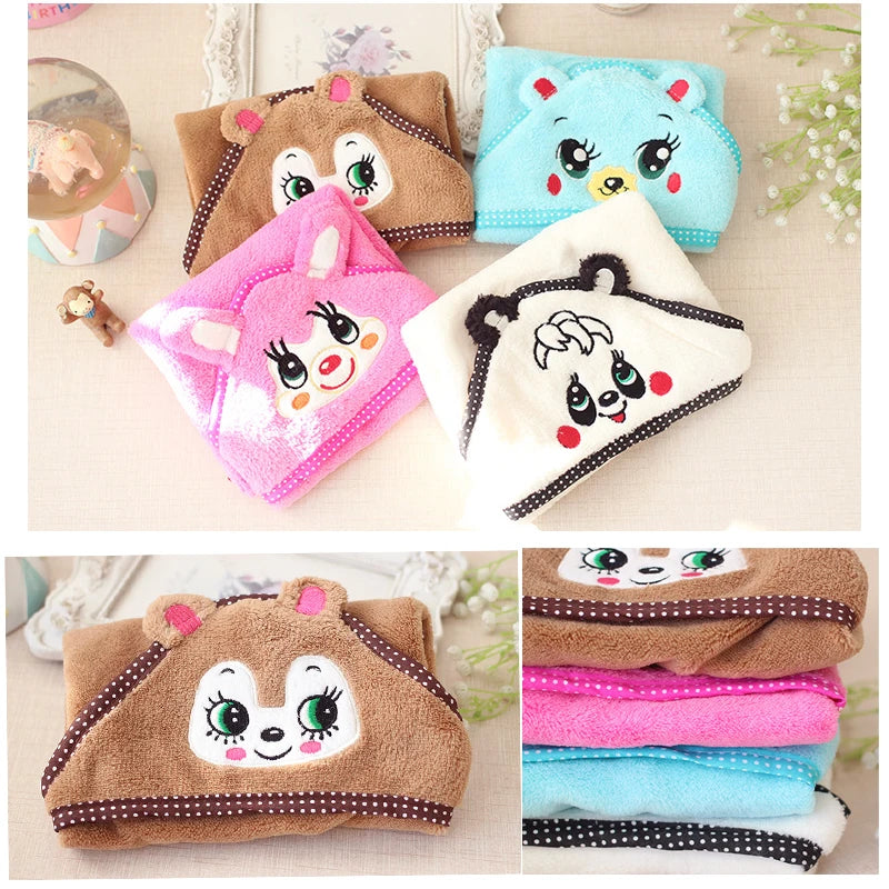 Cute Dog Cat Bath Hoodie Cloak Towel Pet Bathrobe Soft Fleece Indoor Pajamas Manta Mascotas Chihuahua Yorkshire Blanket Products