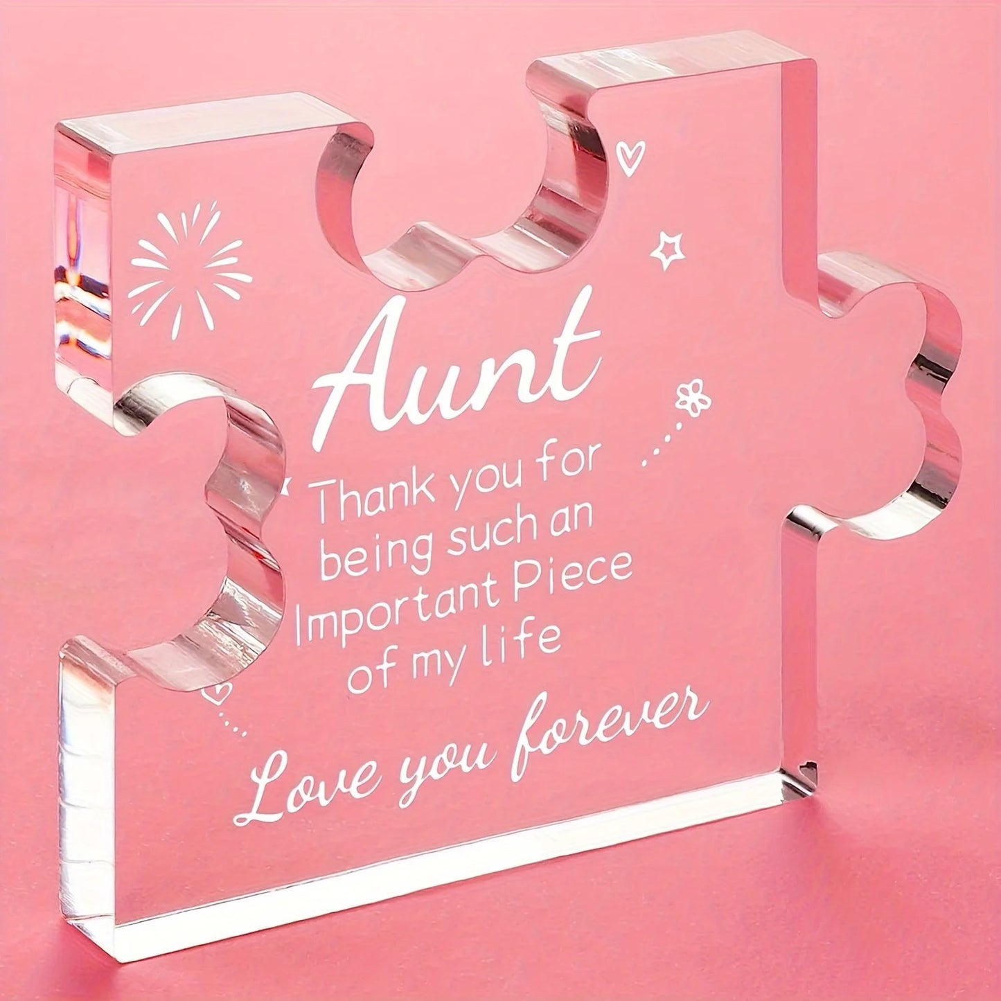 1pc Gifts for Auntie Desk Decorations Best Auntie Gifts - Auntie Birthday, Anniversary, Mother's Day Gift Decorative Ornament