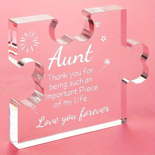 1pc Gifts for Auntie Desk Decorations Best Auntie Gifts - Auntie Birthday, Anniversary, Mother's Day Gift Decorative Ornament