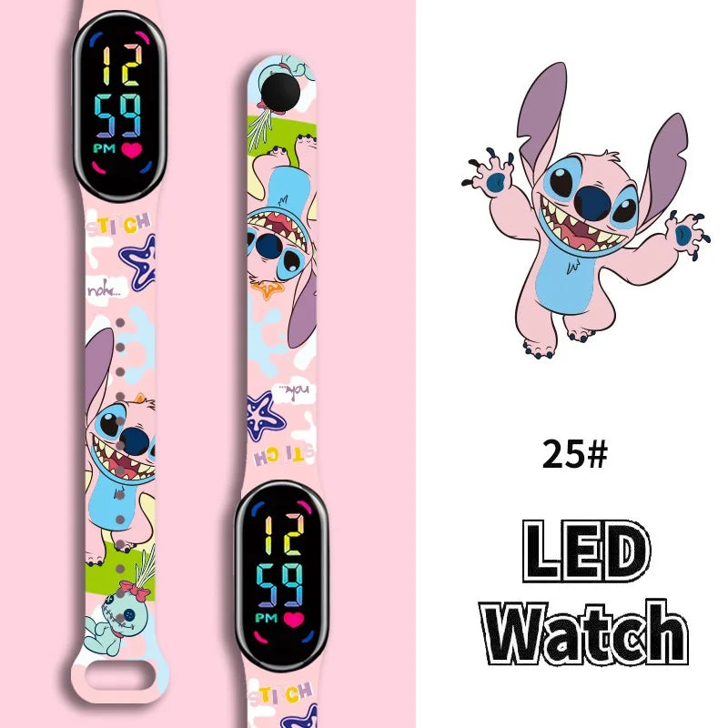 Stitch Children Watches Girls Waterproof Sport Touch Screen Watch for Women Waterproof Digital Clock Bracelet Gifts