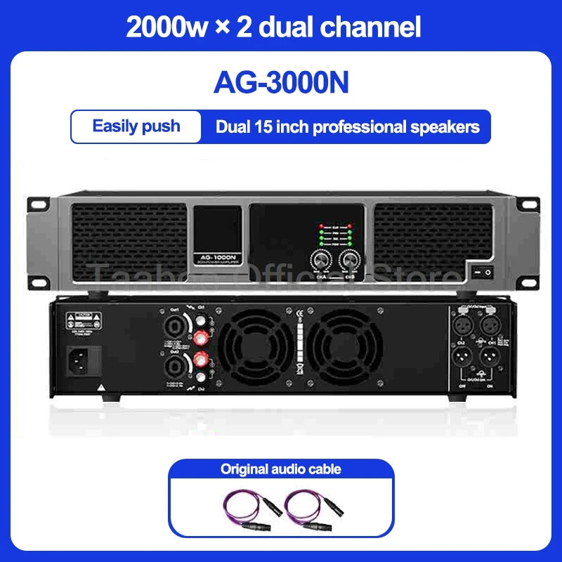 4*2000W Professional Digital Amplifier DSP Super Bass High-Power Rear Stage 4 Channel Audio Amplificador for KTV Sound Equipment