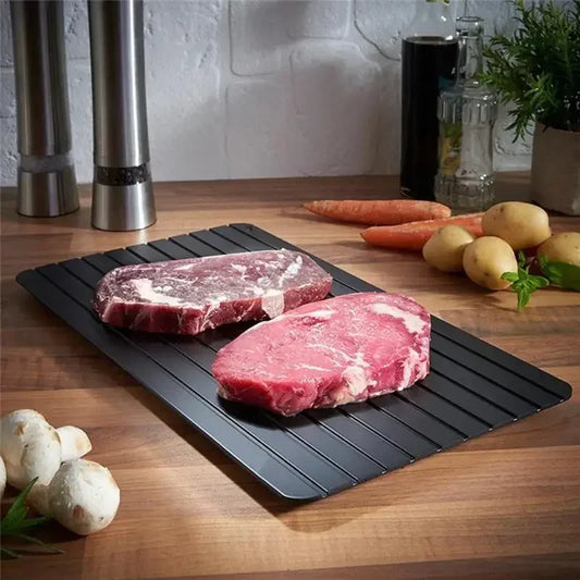 Aluminium Fast Defrosting Tray Frozen Meat Thawing Fresh Healthy Rapid Defrost Plate Food Gadgets Kitchen Tools