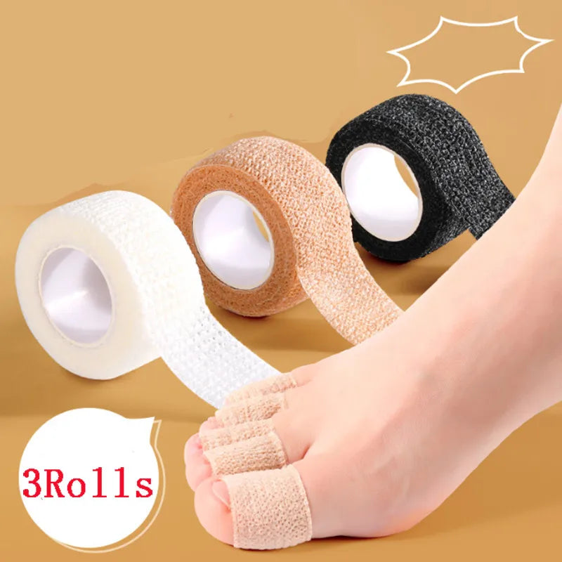 3 Rolls Foot Abrasion Sticker Toe Finger High Heels Anti-wear Protector Pain Relief Foot Care Bandage Calluses Corn Care Patch