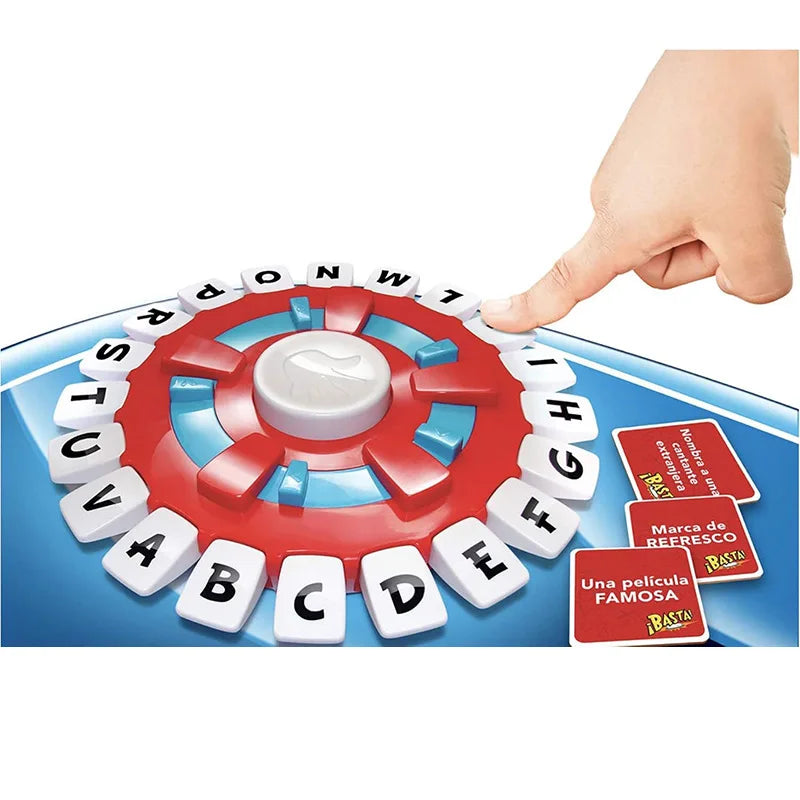 New Spanish Word Game Fast-Paced Family Board Game The Quick Thinking Letter Pressing Tapple Games versión en español