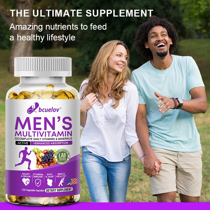 Men's Daily Multivitamin - 22 Vitamins & Minerals, Dietary Supplement for Immunity, Energy, Digestion, Skin, and Overall Health