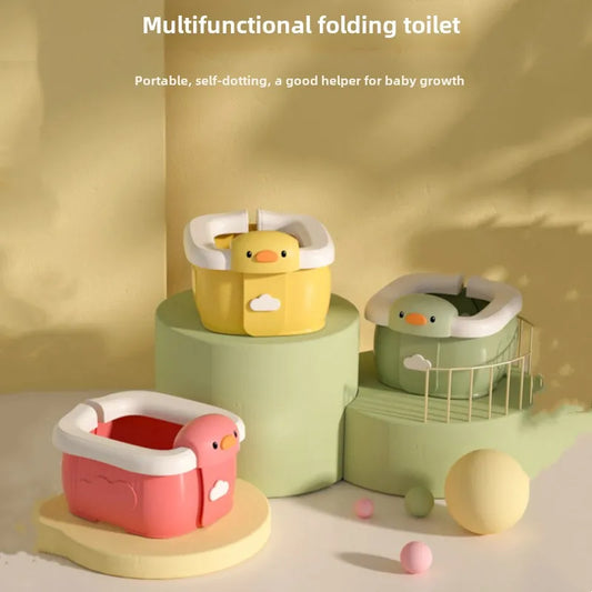 Children's Outdoor Folding Toilet, Portable Children's Urinal, Male and Female Baby Travel Seat Toilet, Car Seat Toilet