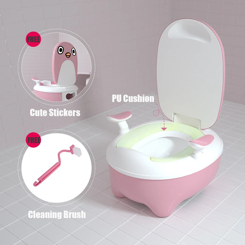 Cartoon Penguin Baby Potty Toilet Seat Portable Children's Potty Training Seat Baby Boy WC Pot Baby Toilet Boy Urinal Travel Pot