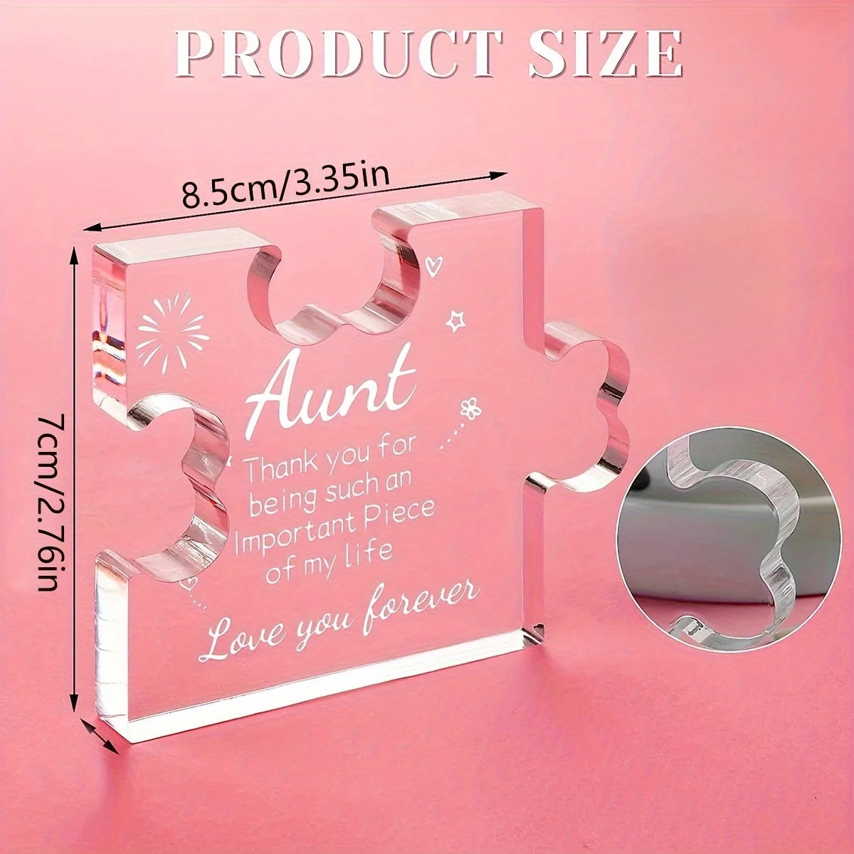 1pc Gifts for Auntie Desk Decorations Best Auntie Gifts - Auntie Birthday, Anniversary, Mother's Day Gift Decorative Ornament