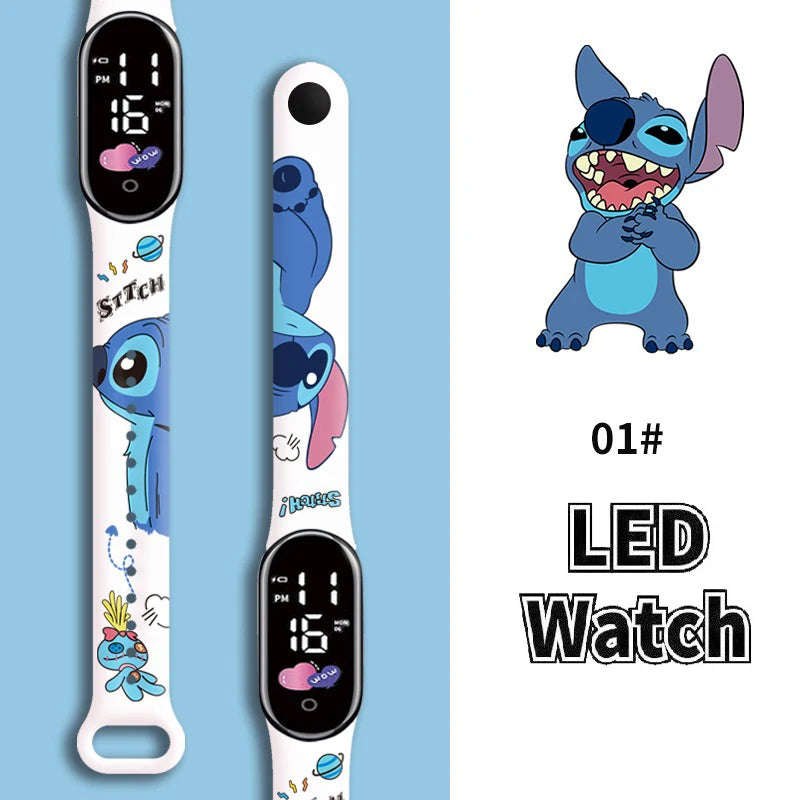 Stitch Children Watches Girls Waterproof Sport Touch Screen Watch for Women Waterproof Digital Clock Bracelet Gifts