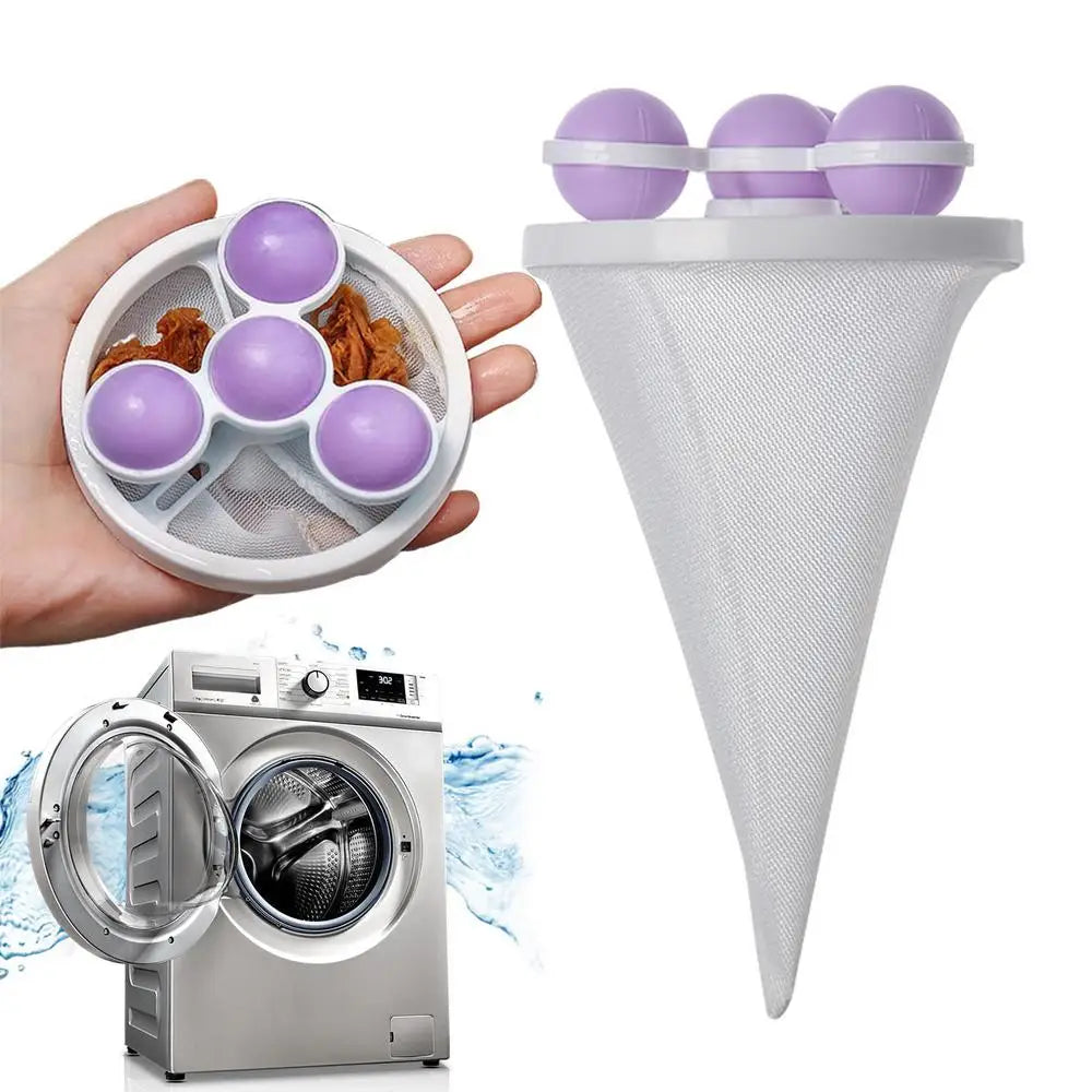 Floating Hair Filtering Mesh For Washing Machine Cleaning Machine Pet Fur Hair Removal Trap Mesh Dirty Collect Bag Laundry Ball