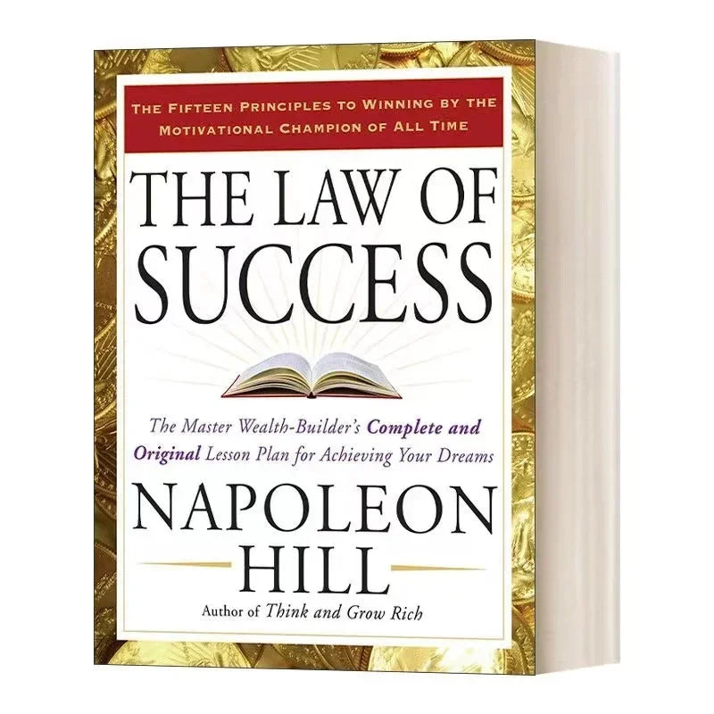 2 Books Set By Napoleon Hill Think And Grow Rich And The Law of Success Reading Books for Adult Libros