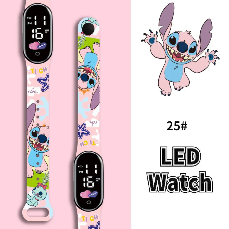 Stitch Children Watches Girls Waterproof Sport Touch Screen Watch for Women Waterproof Digital Clock Bracelet Gifts