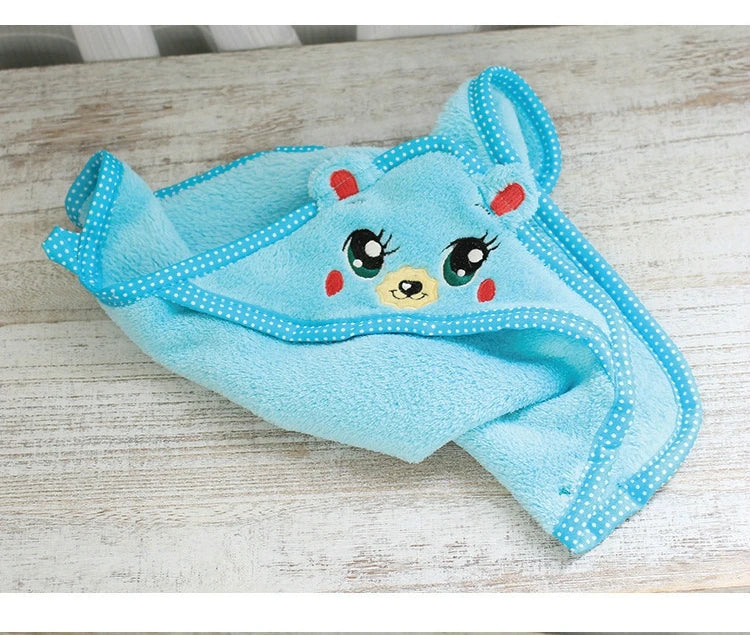 Cute Dog Cat Bath Hoodie Cloak Towel Pet Bathrobe Soft Fleece Indoor Pajamas Manta Mascotas Chihuahua Yorkshire Blanket Products