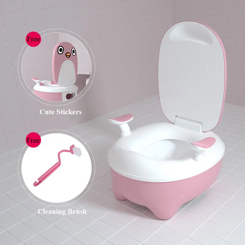 Cartoon Penguin Baby Potty Toilet Seat Portable Children's Potty Training Seat Baby Boy WC Pot Baby Toilet Boy Urinal Travel Pot