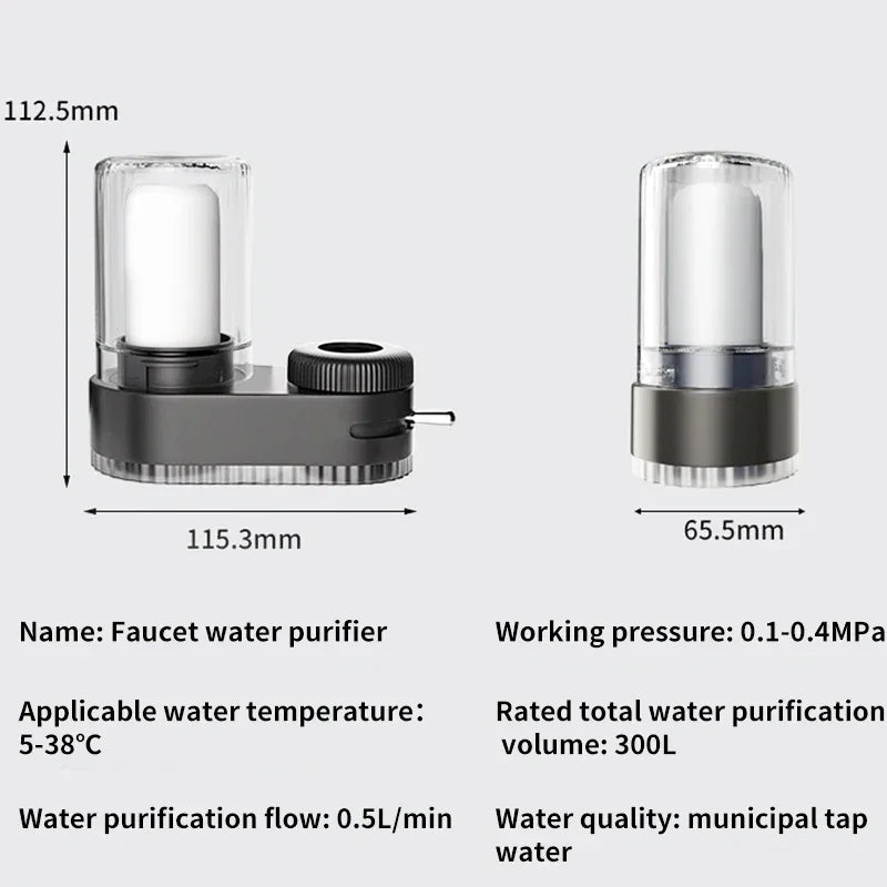 Tap Water Purifier Filter Washable Replacement Kitchen Faucet Long Lasting Ceramic Filtro Faucet Mixer Aerator with 2 Filter