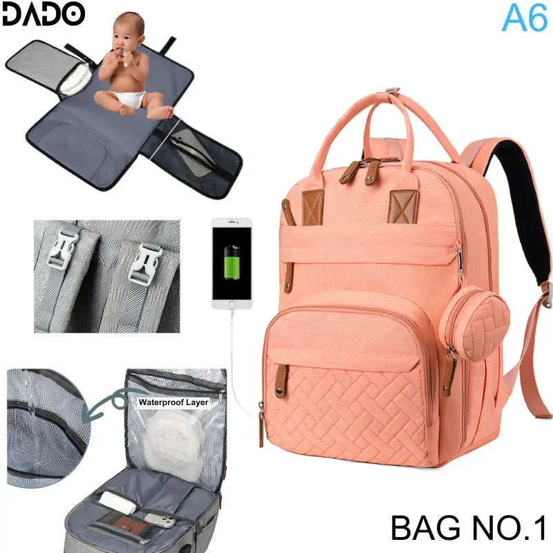 Diaper Bag Backpack Baby Essentials Travel Tote Multifunction Waterproof.