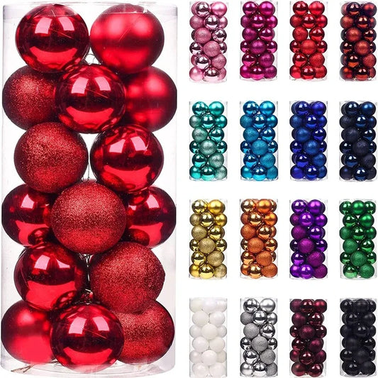 24/36Pcs Christmas Ball Christmas Tree Decoration Ornaments for Home Room Decor New Year Navidad Pendant Ball DIY Accessories