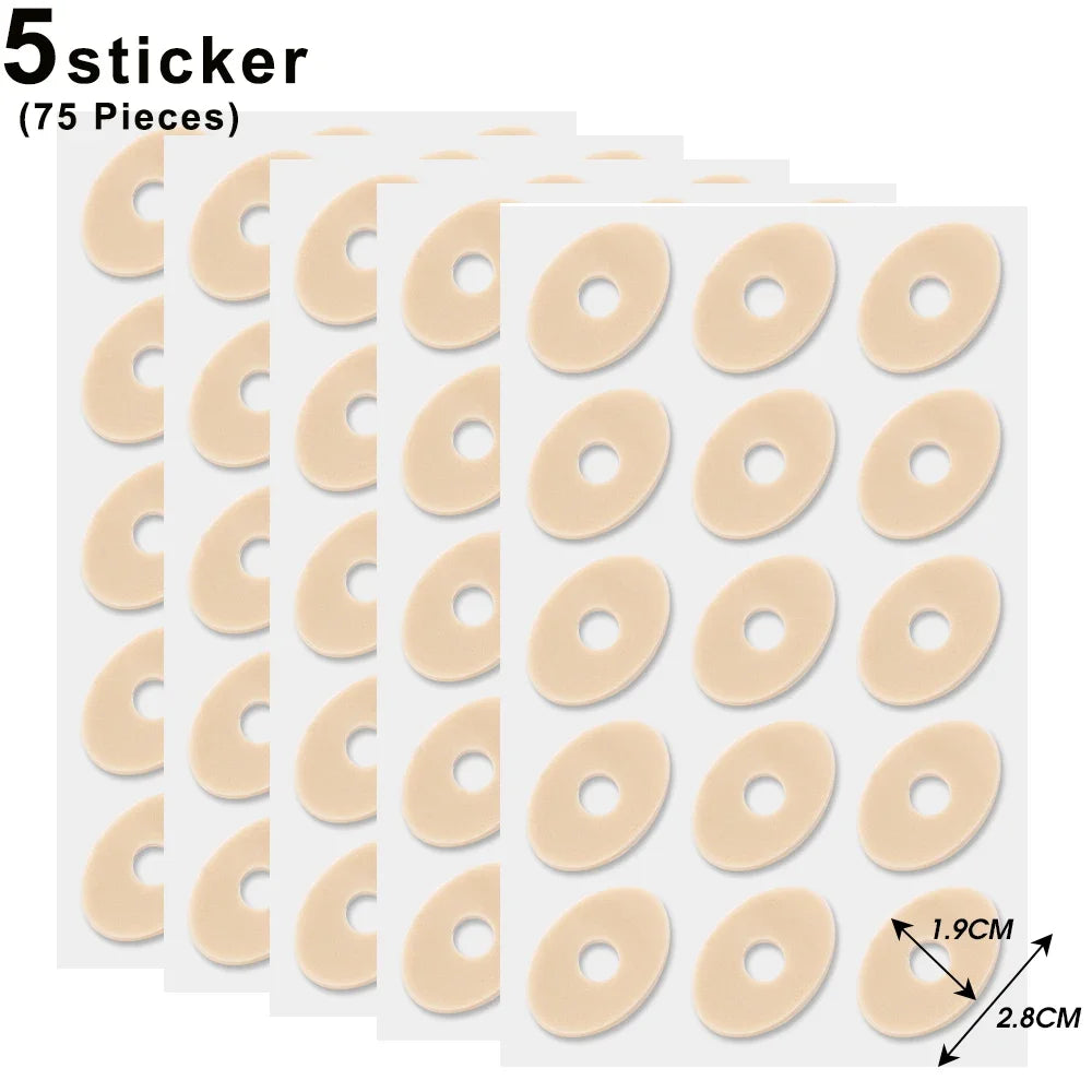 15/75PCS Sheet Callus Sponge Shoes Heel Pad Foam Round Toe Foot Corn Bunion Protectors Pads Medical Plaster Foot Corn Removal