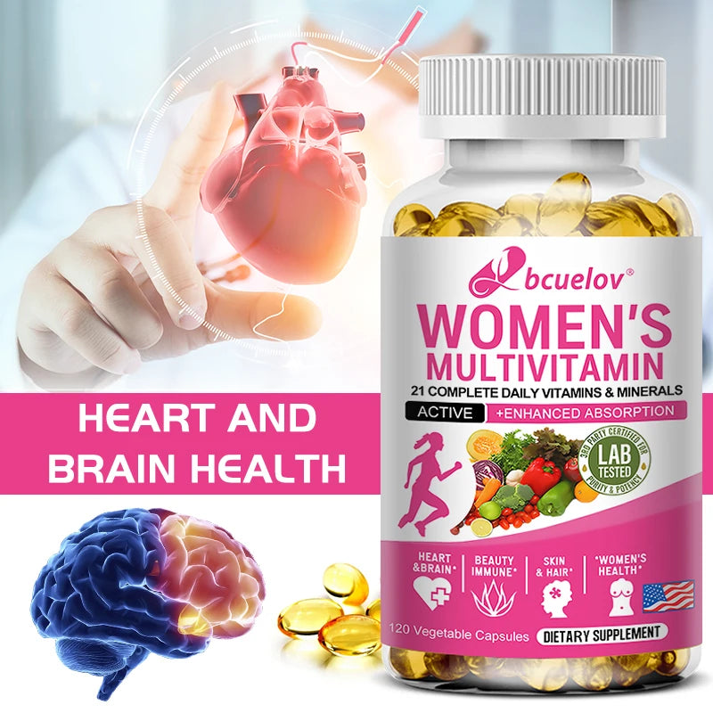 Multivitamin - Improves Nutrient Absorption, Heart Health, Natural Energy Support, Whole Food Supplement, Non-GMO, Gluten Free