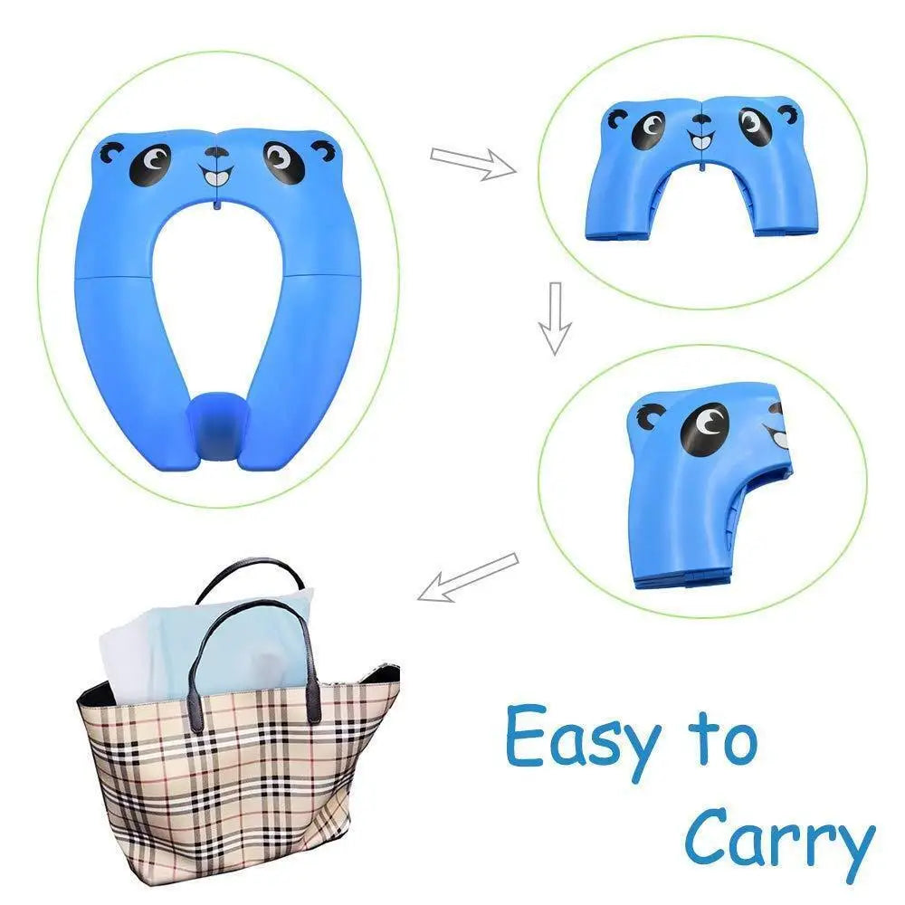 Portable Folding Non Slip Silionce Pads Potty Training Seat for Kids Foldable Toddlers Toilet Seat Potty Seat Cover for Travel