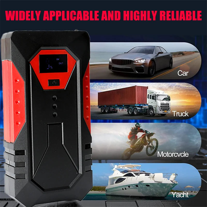 1200A Portable Car Jump Starter 18000mAh Power Bank Car Booster Charger 12V Starting Device Petrol Diesel Car Emergency Booster