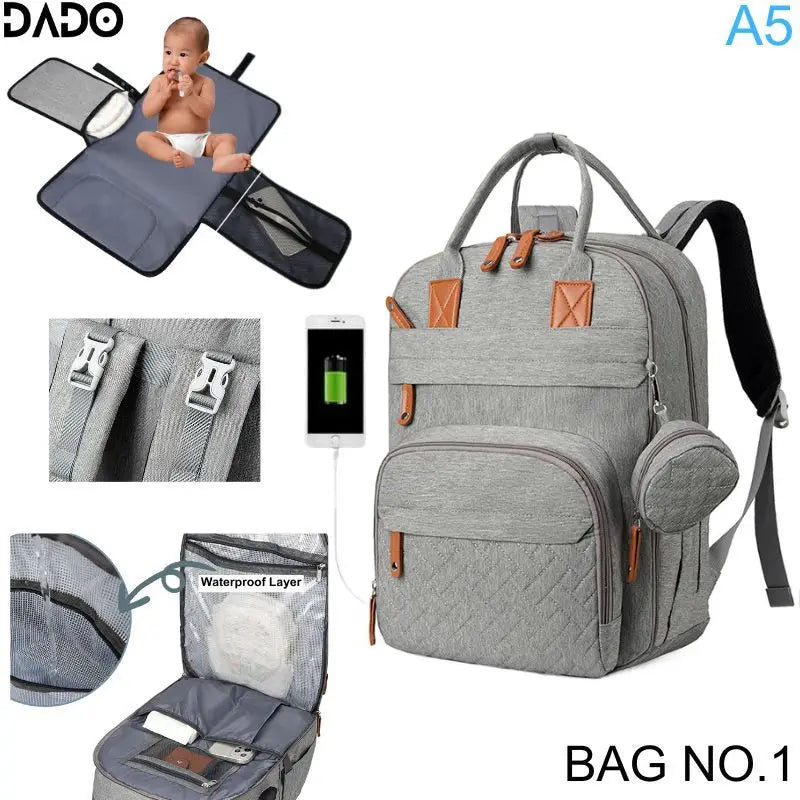 Diaper Bag Backpack Baby Essentials Travel Tote Multifunction Waterproof.