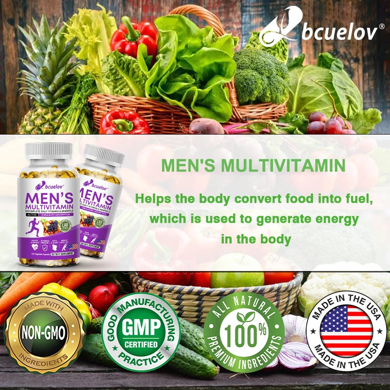 Men's Daily Multivitamin - 22 Vitamins & Minerals, Dietary Supplement for Immunity, Energy, Digestion, Skin, and Overall Health